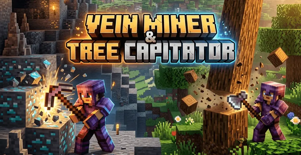 Vein Miner and Tree Chopper Addon pic 2