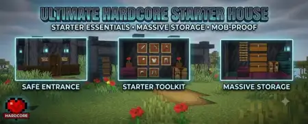 Hardcore Survival Starter House - 2 Map pic 1