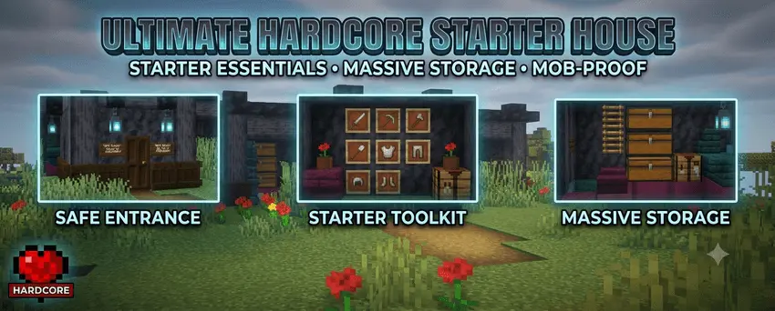 Hardcore Survival Starter House - 2 Map pic 6