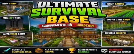 Ultimate Survival Base with Farms Map pic 1