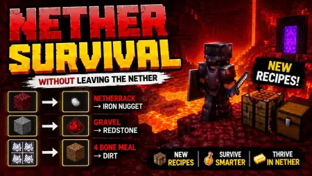 Nether Survival - Without Leaving The Nether Map pic 1
