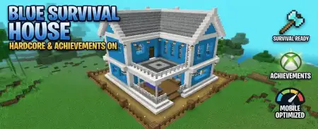 Blue Modern Survival House Map pic 1