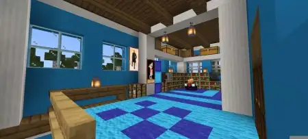 Blue Modern Survival House Map pic 3