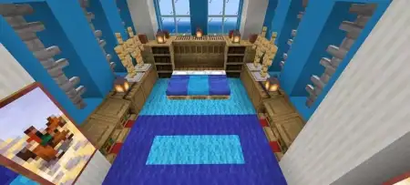Blue Modern Survival House Map pic 4