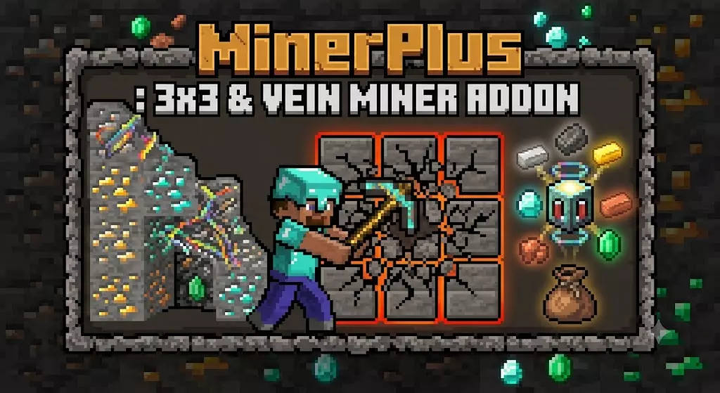 MinerPlus : 3x3 & Vein Miner Addon pic 3