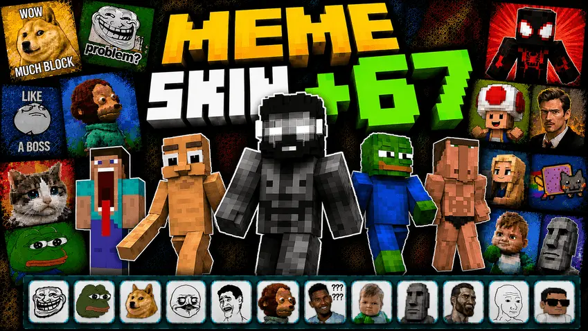 Best Meme Skin +67 Funny Skin Pack pic 3