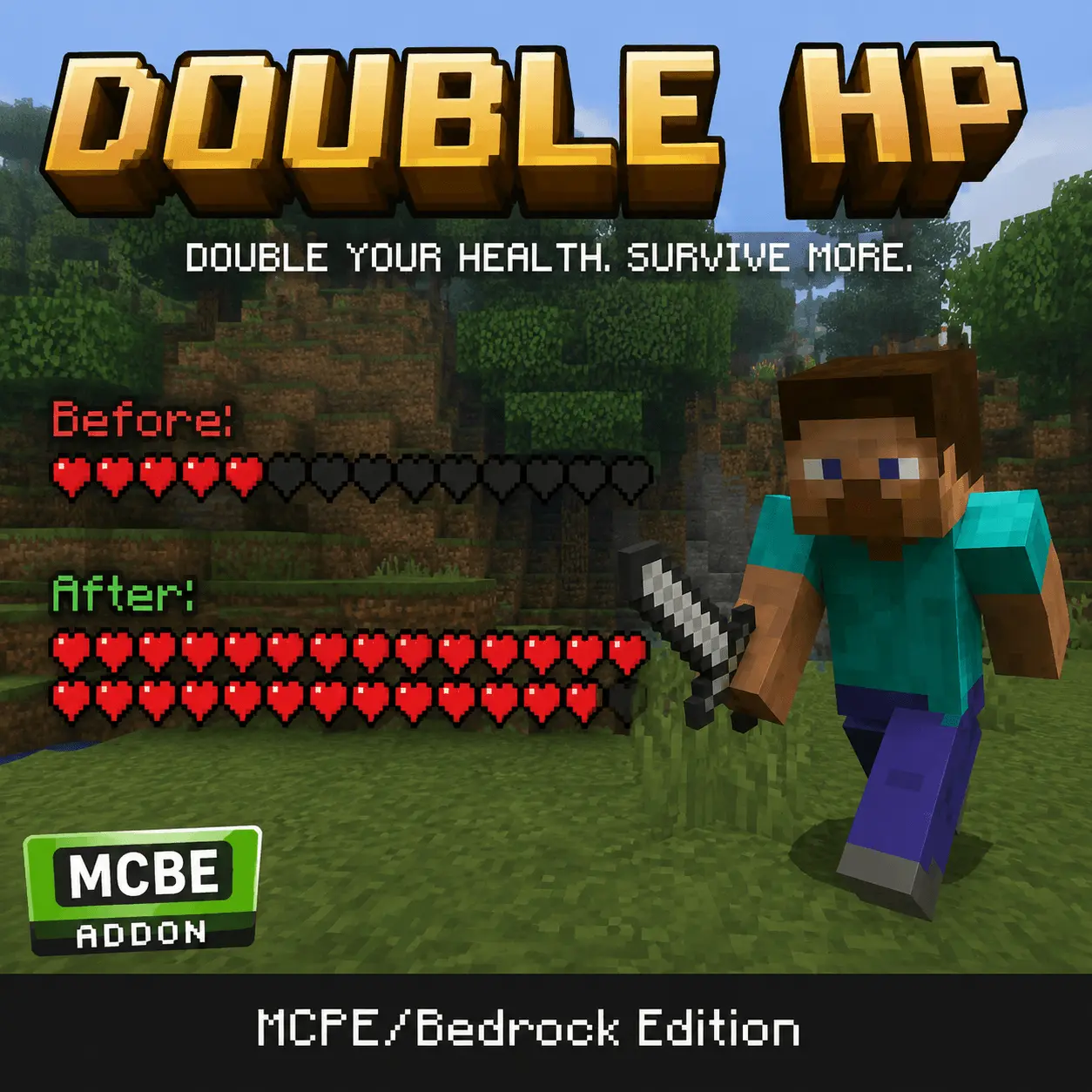 Double HP - Minecraft Health Addon pic 2